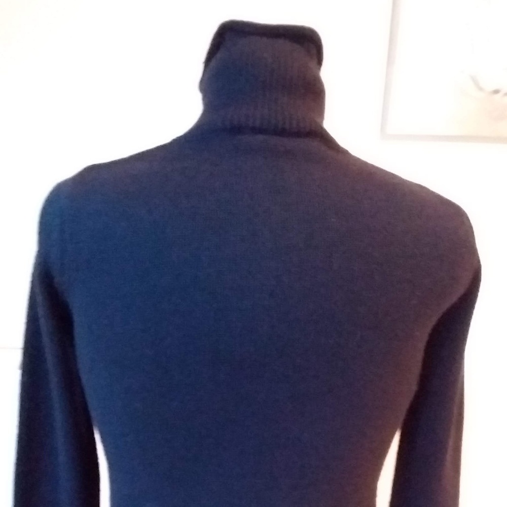 Zara navy half zip sweater/bell sleeves - Picture 2 of 5